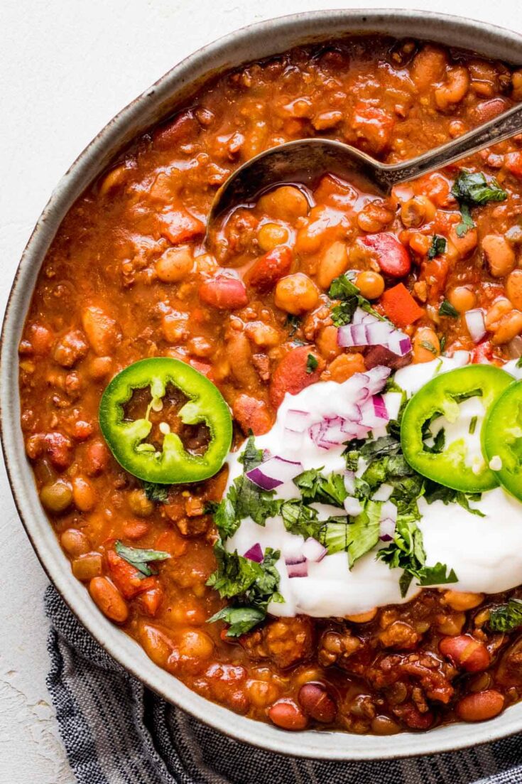 Image for Bean Chili with Cornbread Waffles