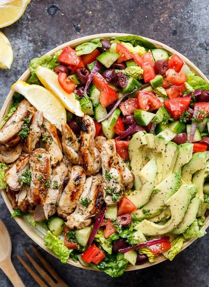 Image for Grilled Lemon Herb Mediterranean Chicken Salad