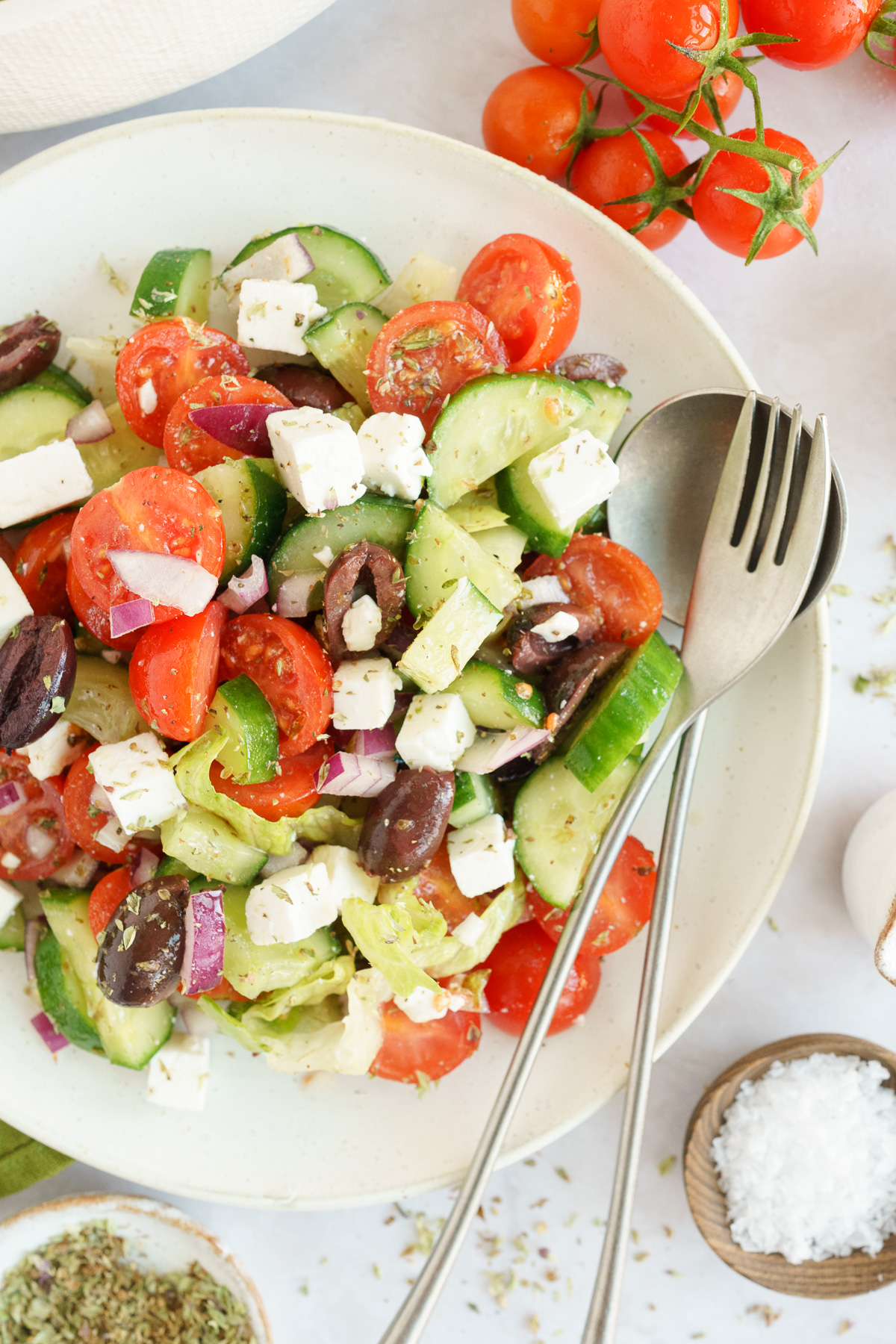 Greek Salad with Lettuce Gathering Dreams