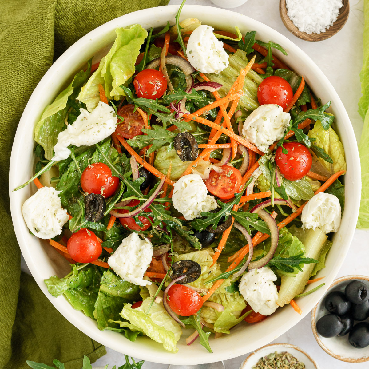 Simple Lettuce Salad Recipe That Tastes Amazing Gathering Dreams   Italian Salad Main Square 