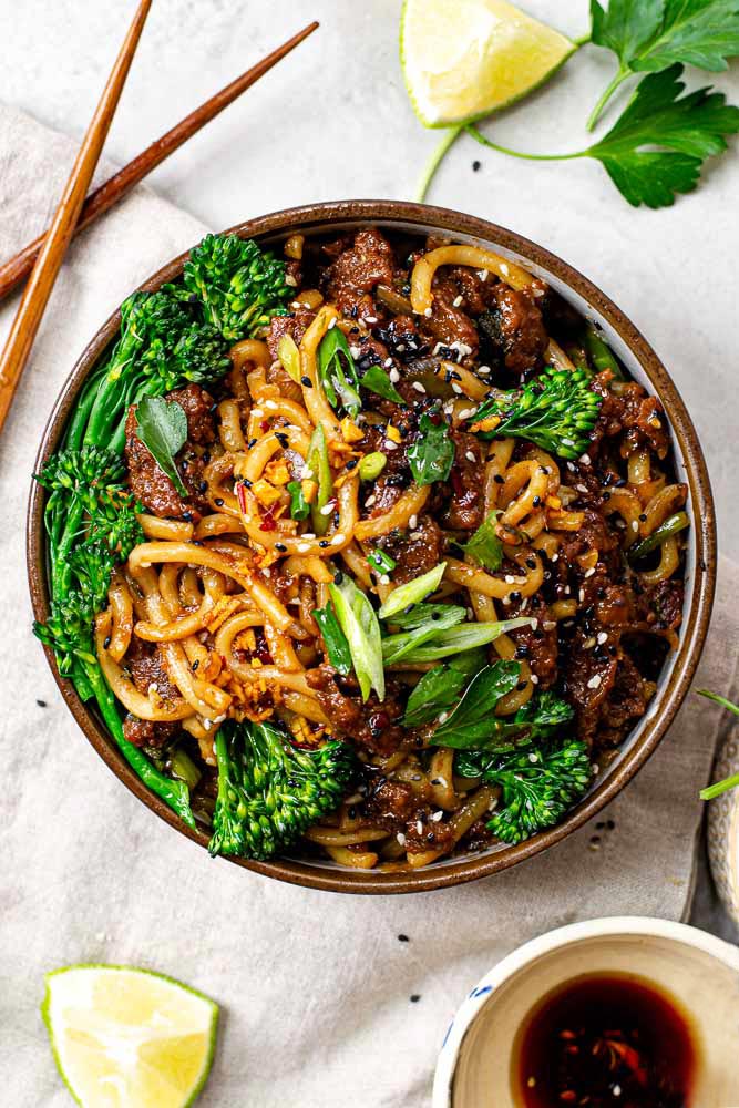 Image for Vegan Sesame Beef Udon Noodles