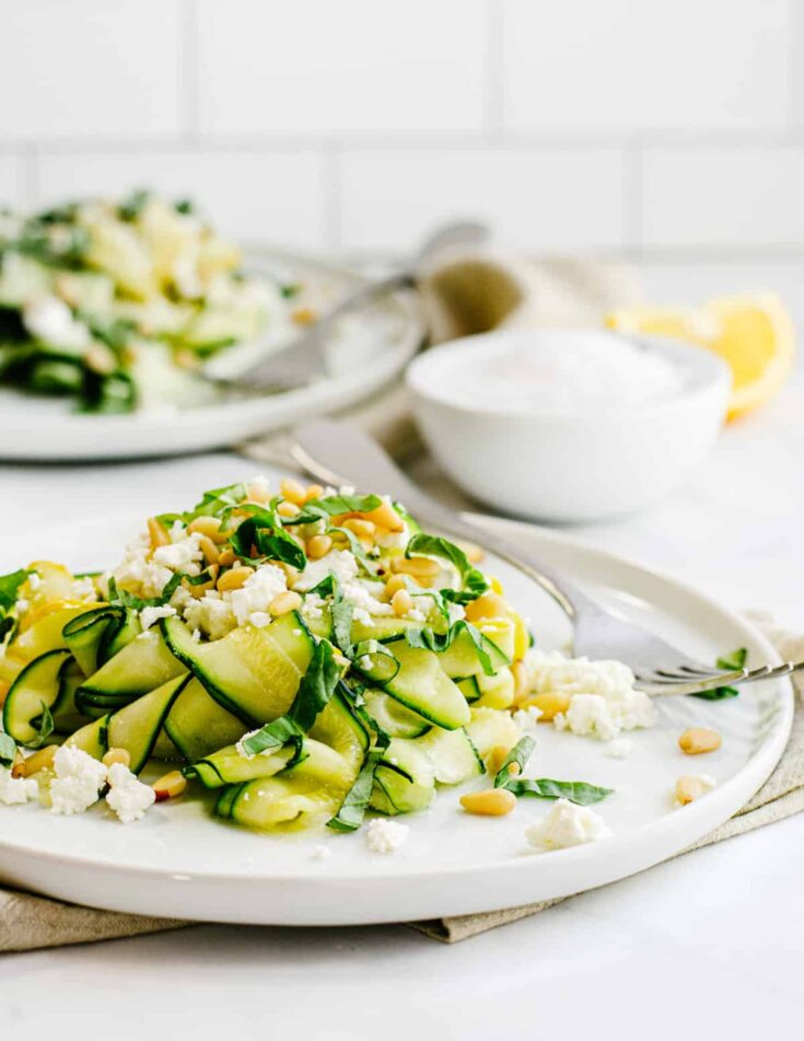 Image for Zucchini Salad with Lemon Feta and Pine Nuts