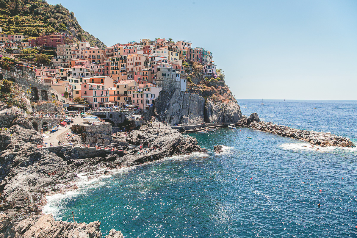 A beautiful view of Manarola in Cinque Terre