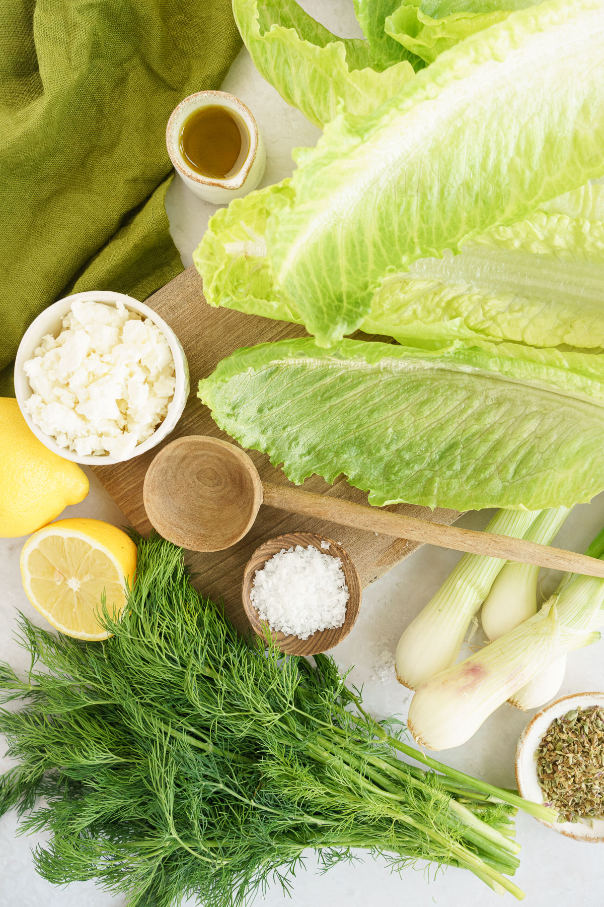 maroulosalata salad ingredients for the dressing lemon juice, salt and pepper, olive oil