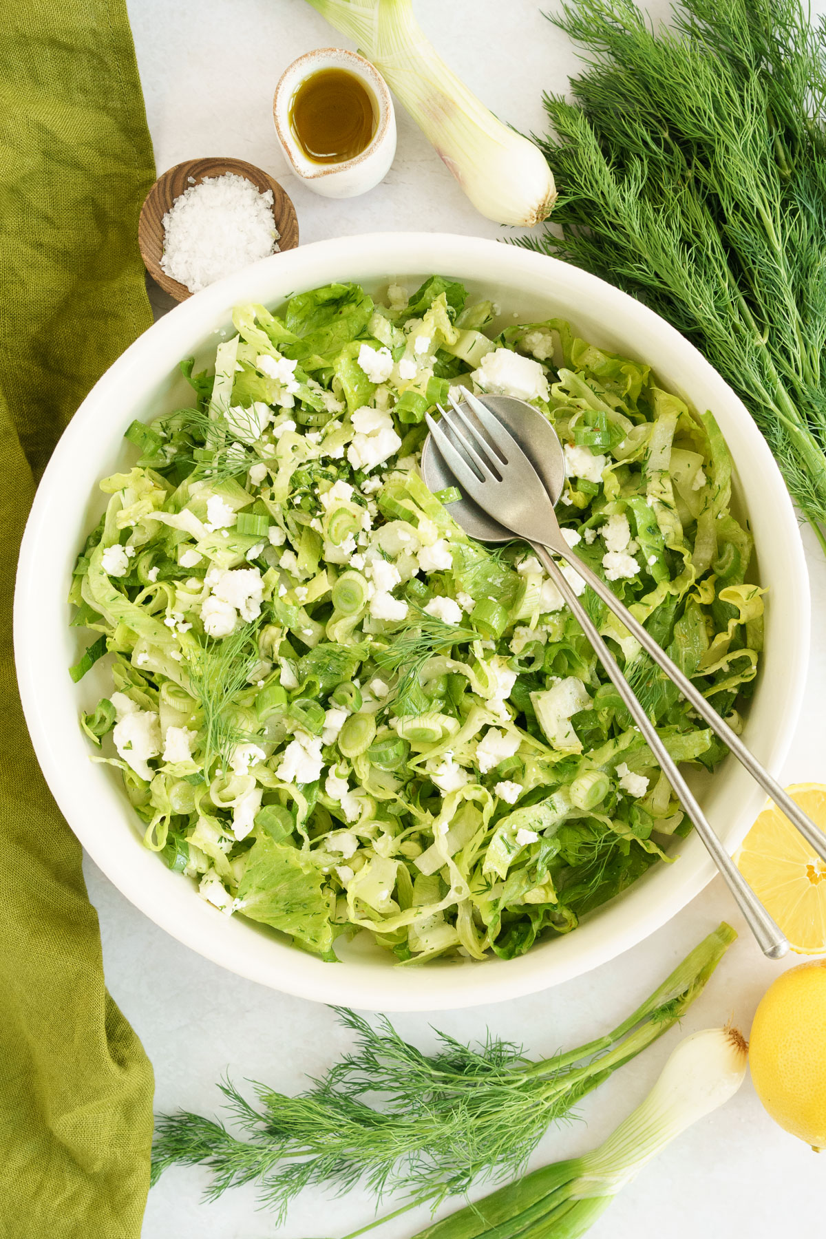 Maroulosalata (Greek Lettuce Salad) - Hungry Happens