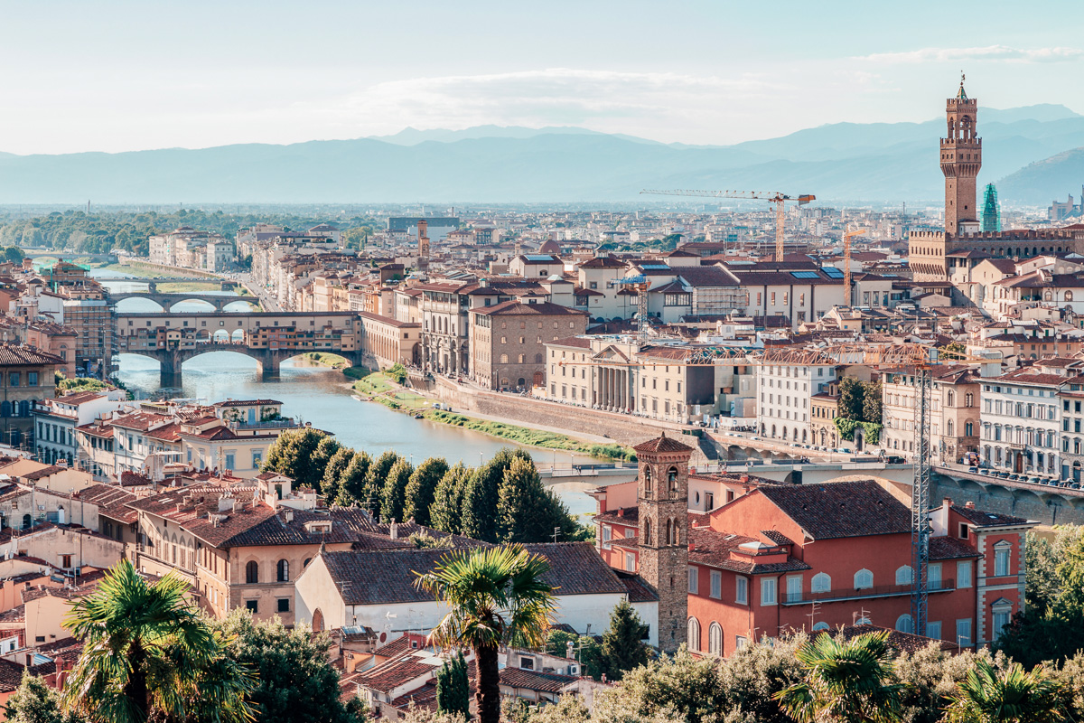 An aerial view of Florence