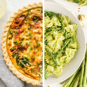 Collage of Spring dinner recipes