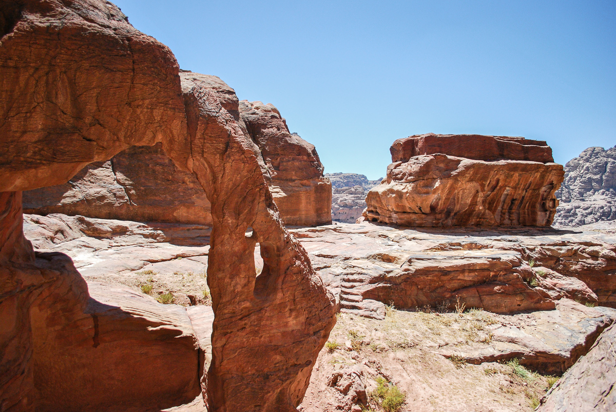 Beautiful rock formations around Petra