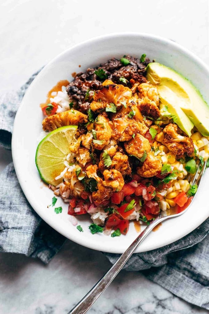 Image for Roasted Cauliflower Burrito Bowls