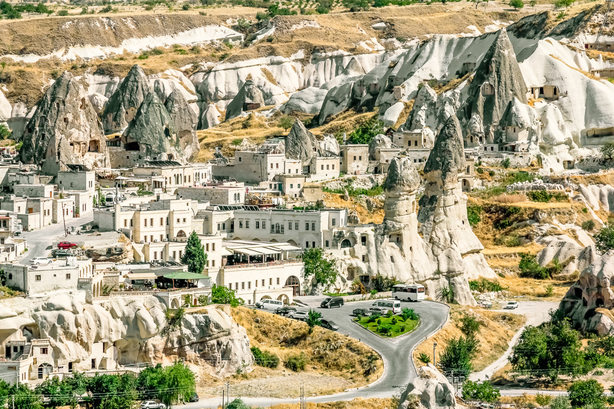 The town of Goreme-Cappadocia, the tourism capital of Turkey