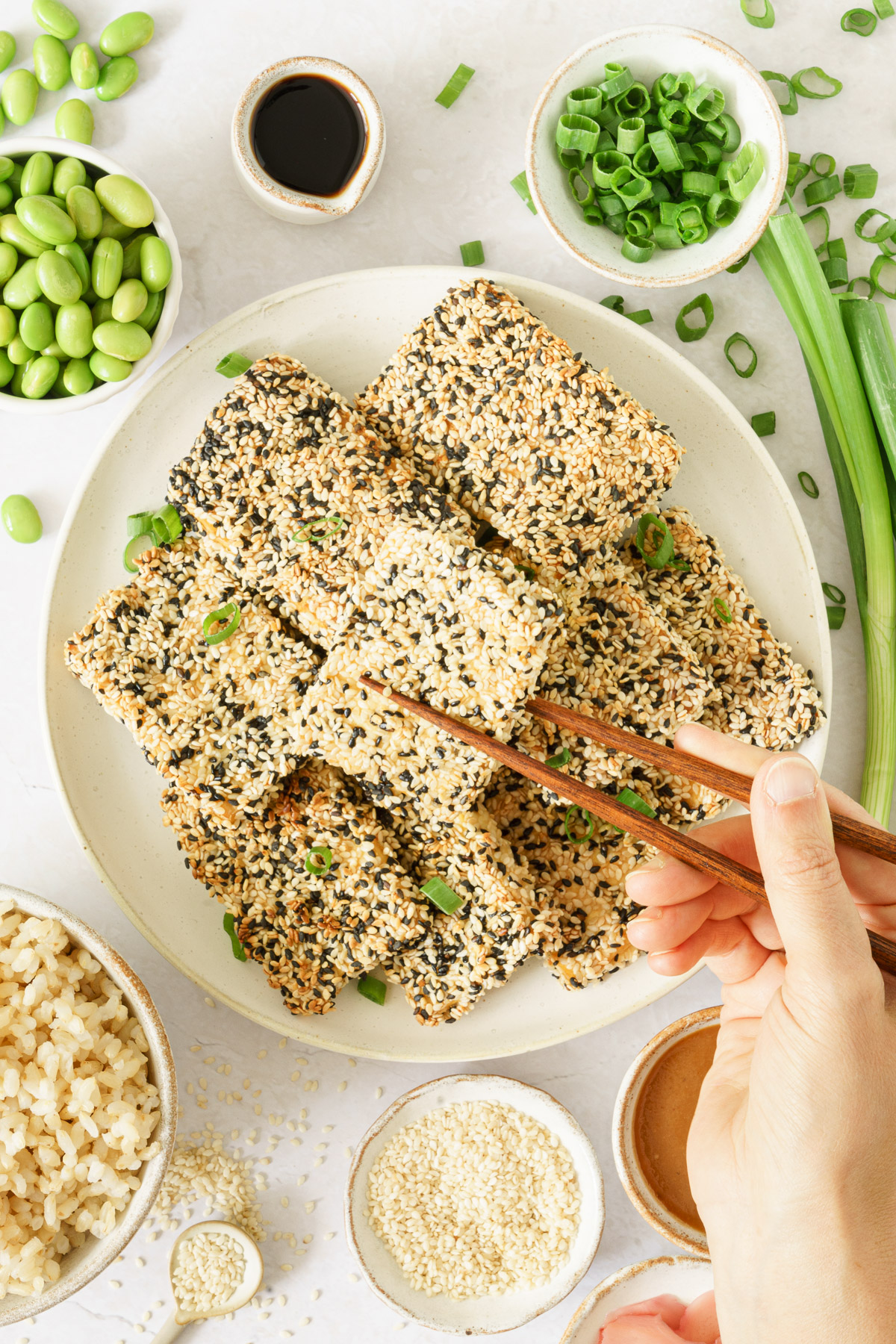 Sesame Crusted Tofu - Gathering Dreams
