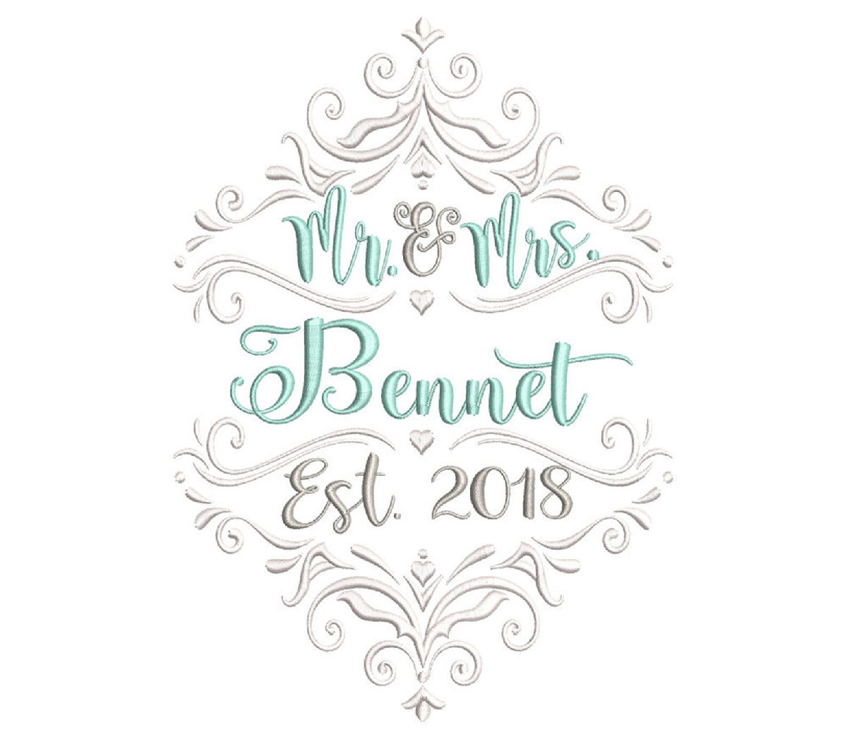 An embroidery pattern from Boutique Fonts
