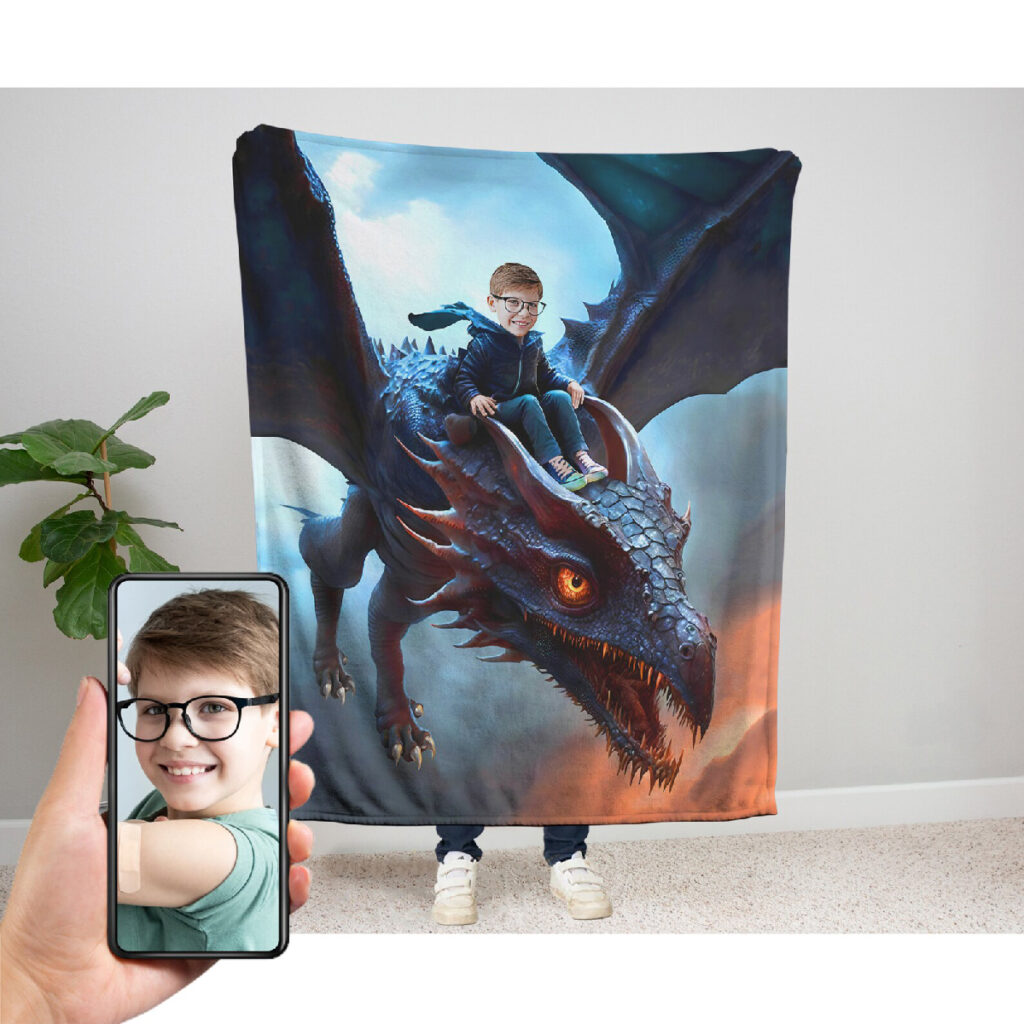 Custom dragon portrait for kids from My Kid's Dream