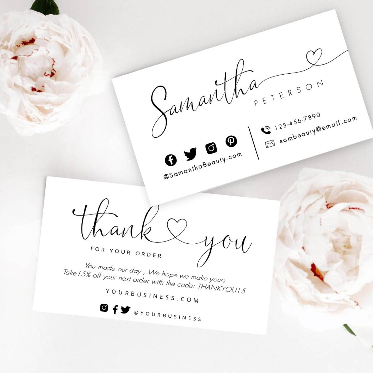 printable business cards from DIY Paperie Shop