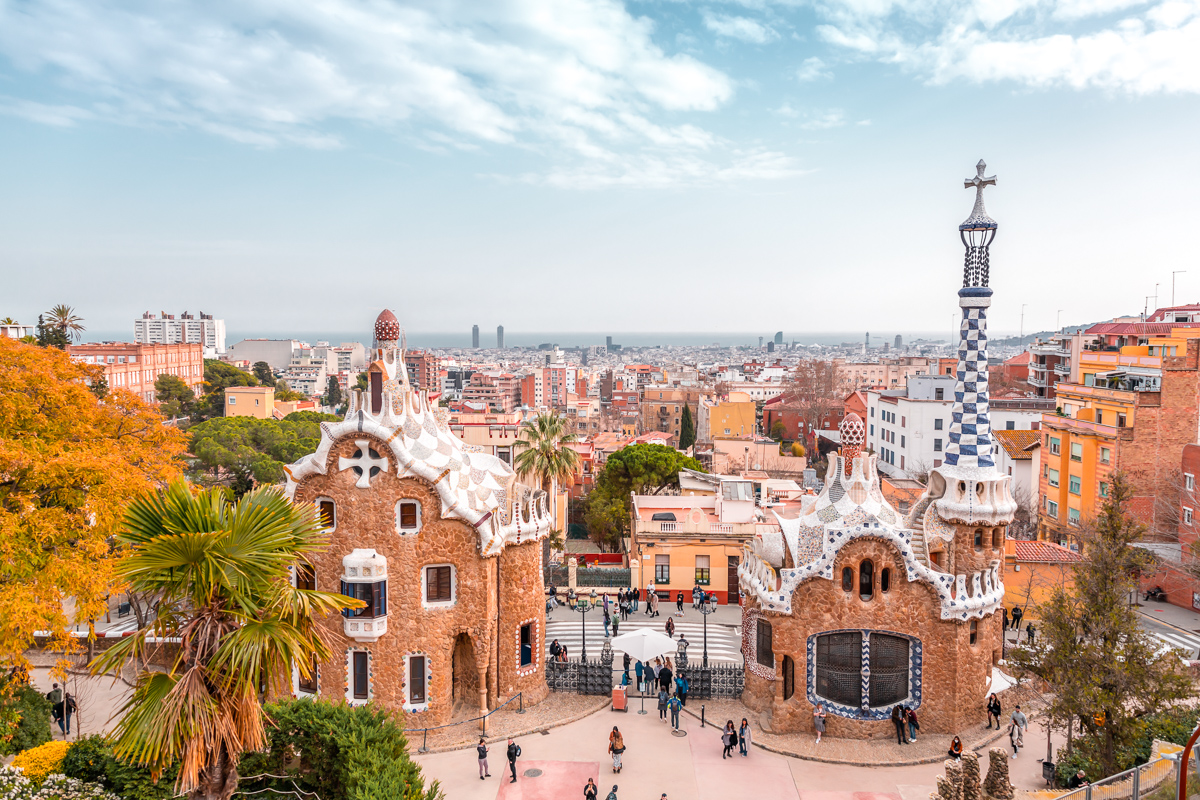 Park Guell in Barcelona, Spain
