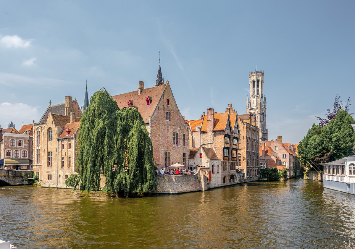 Bruges (Brugge) cityscape with water canal, Flanders, Belgium