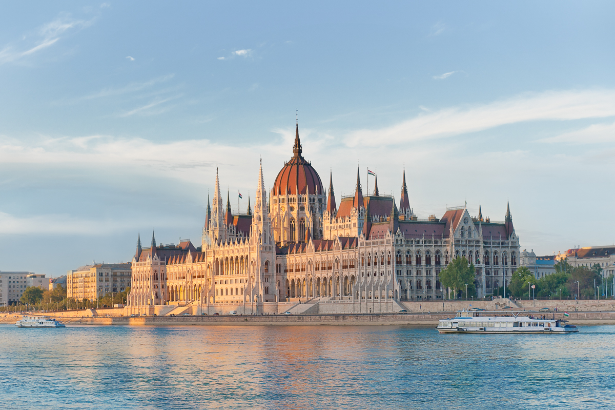 Hungarian parliament, Budapest on sunset