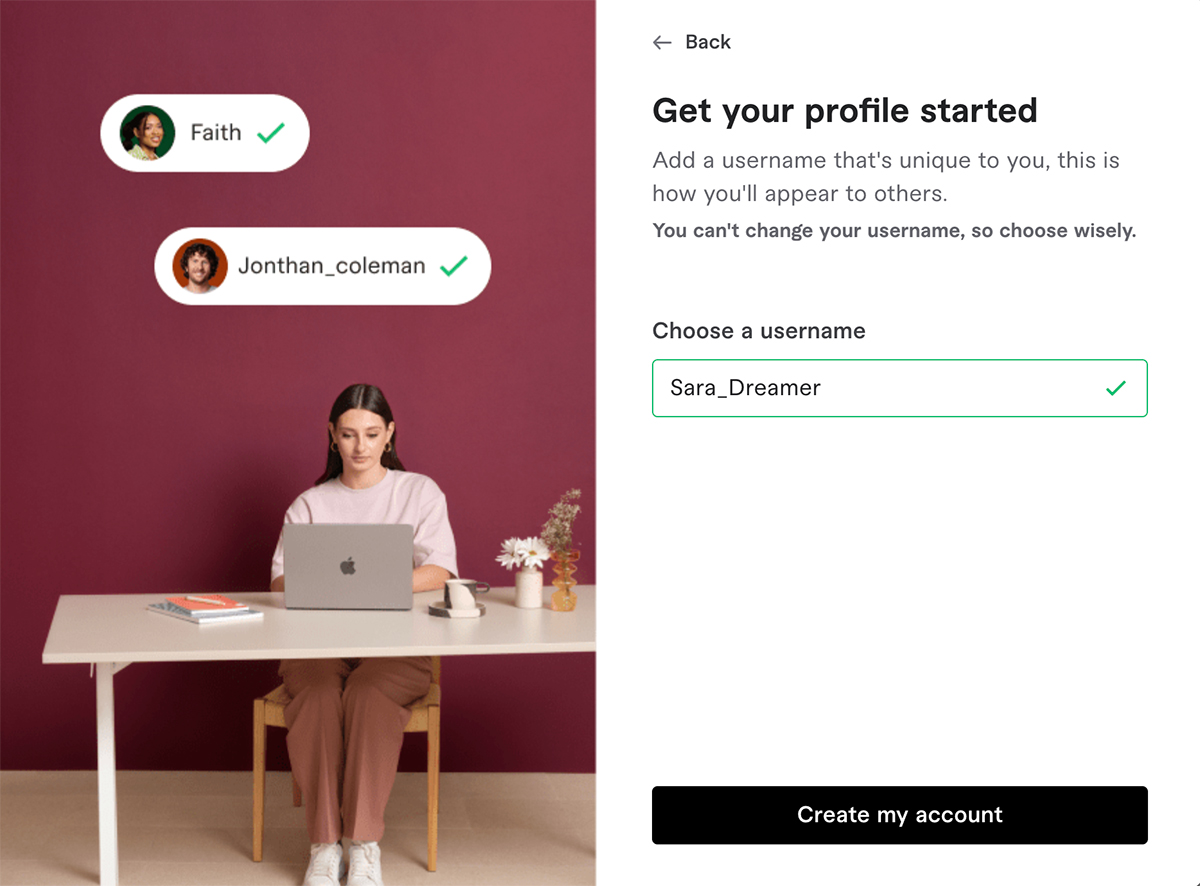 Screenshot of Fiverr profile setup