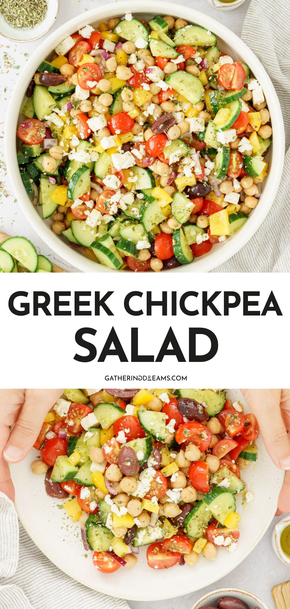 Greek Chickpea Salad - Gathering Dreams