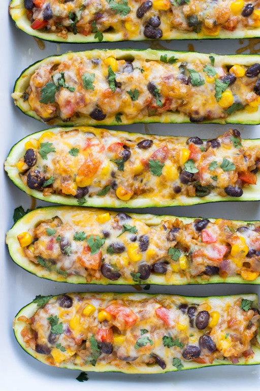 Image for Mexican Zucchini Burrito Boats