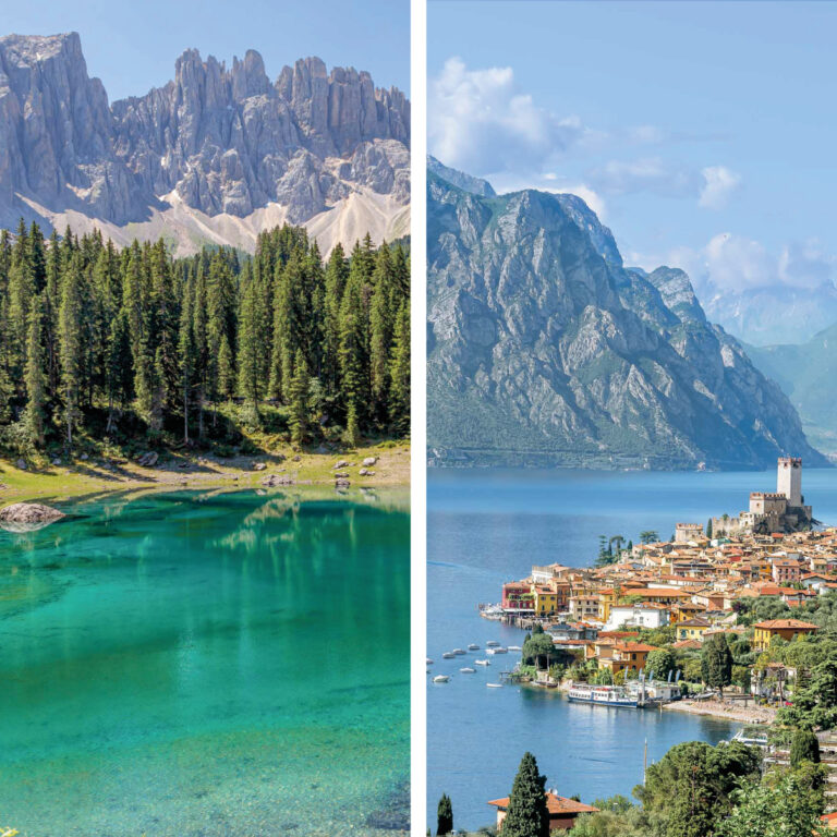 Collage of the best Italian lakes