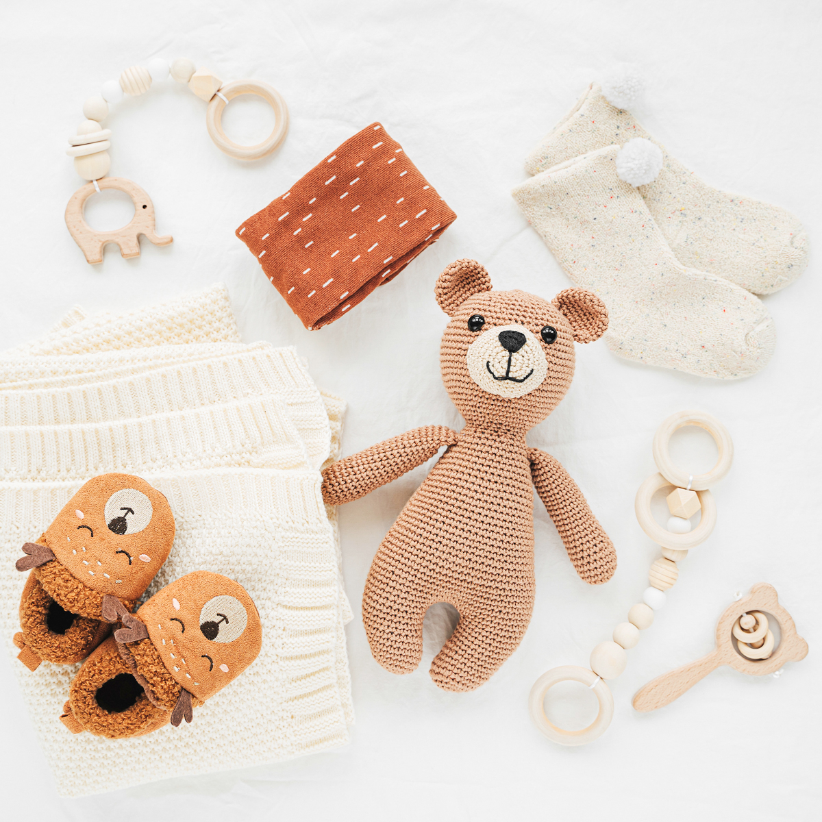 top view image of baby and maternity products