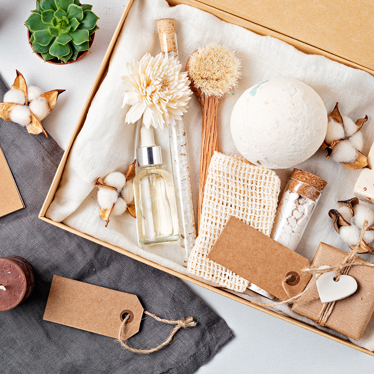 top view image inside a subscription box