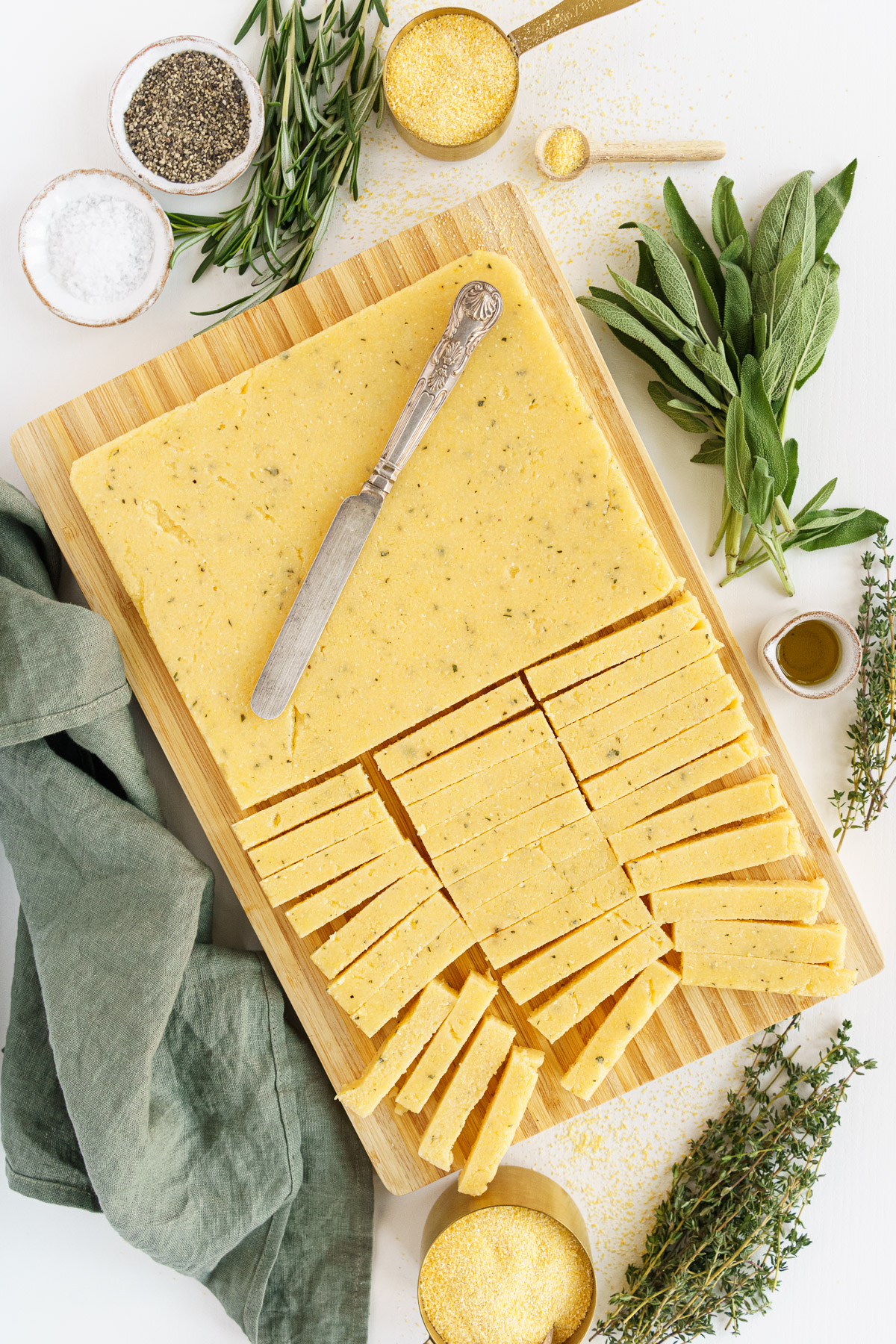 Cut cooled polenta into fries