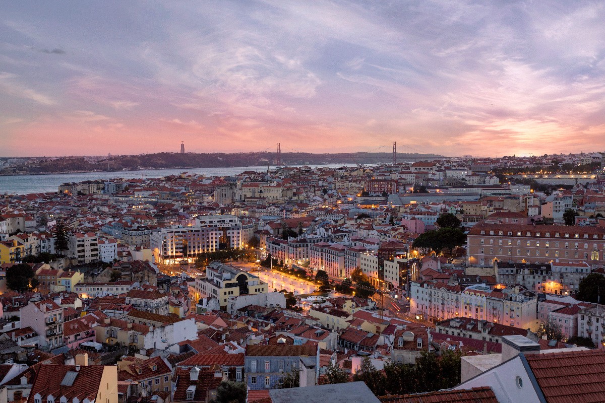 Evening sky from Miradouro da Senhora do Monte