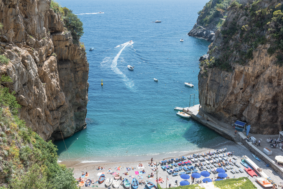 Marina di Praia in world famous Amalfi coast. Unesco world heritage site. Campania, Italy