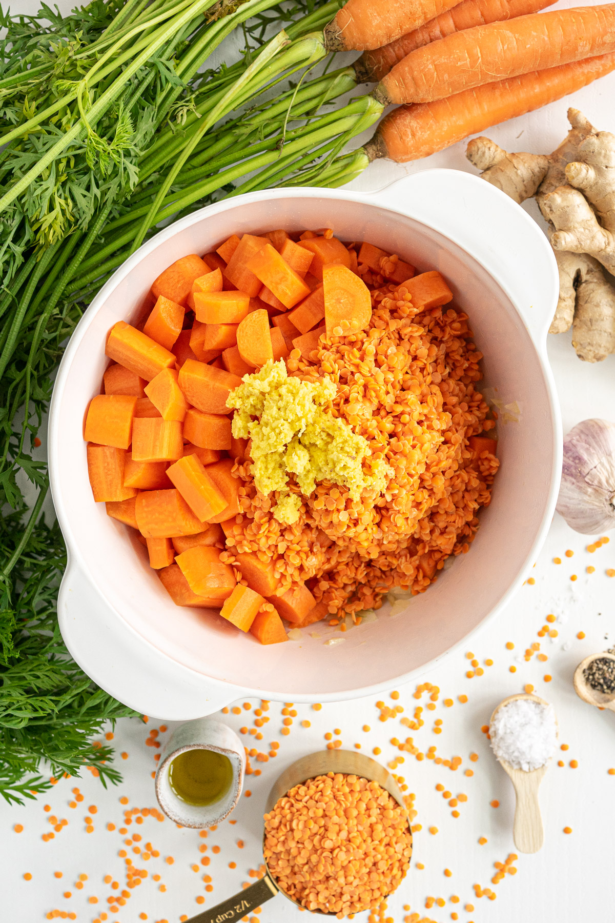 Ingredients all added to the pot.