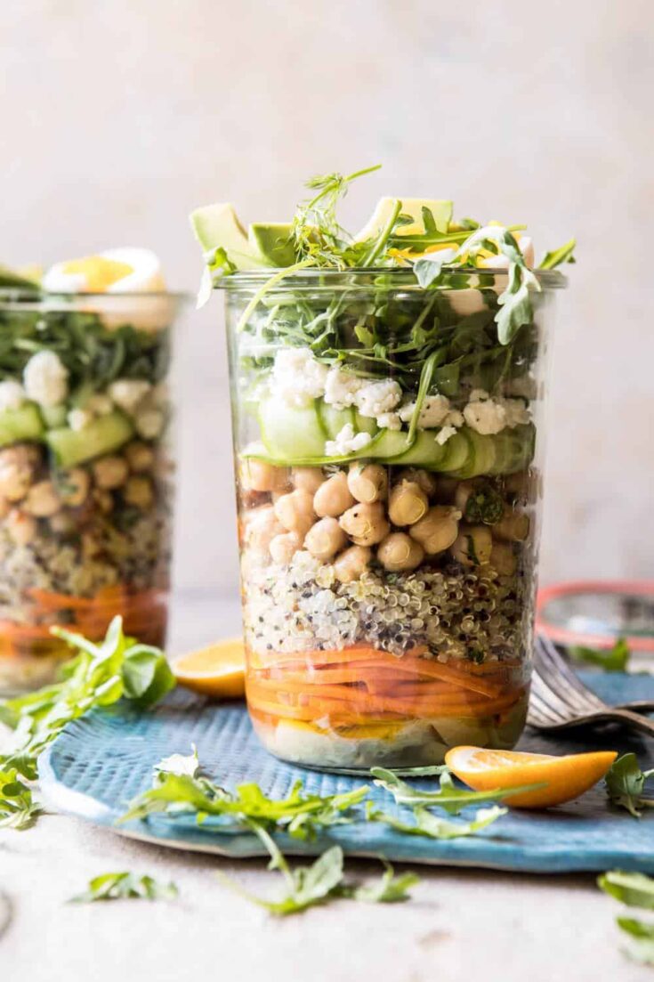 Image for Mediterranean Chickpea and Egg Salad Jars