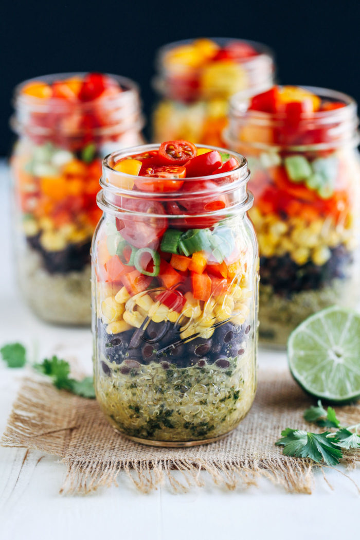 Image for Southwestern Quinoa Mason Jar Salads