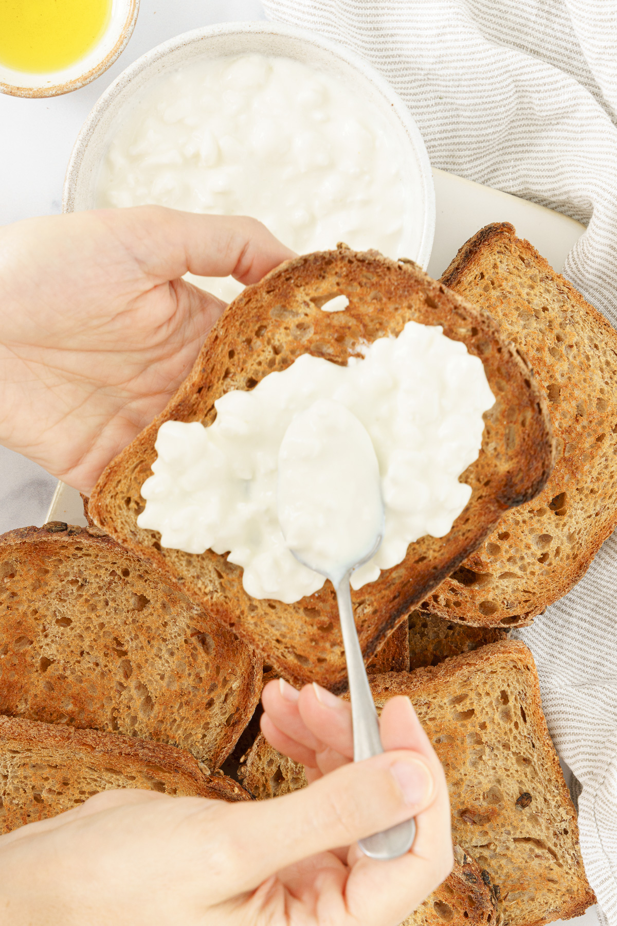 Cottage Cheese Toast Gathering Dreams