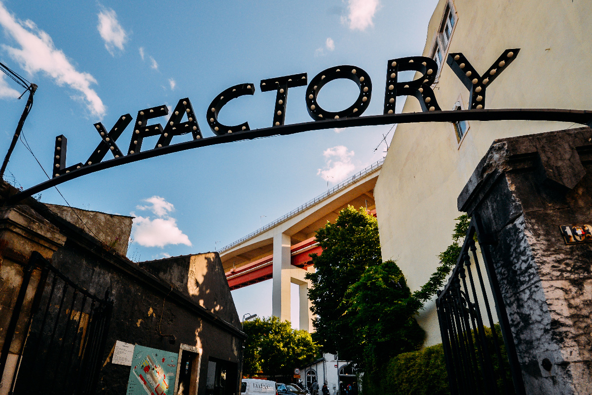 LX factory entrance in Lisbon