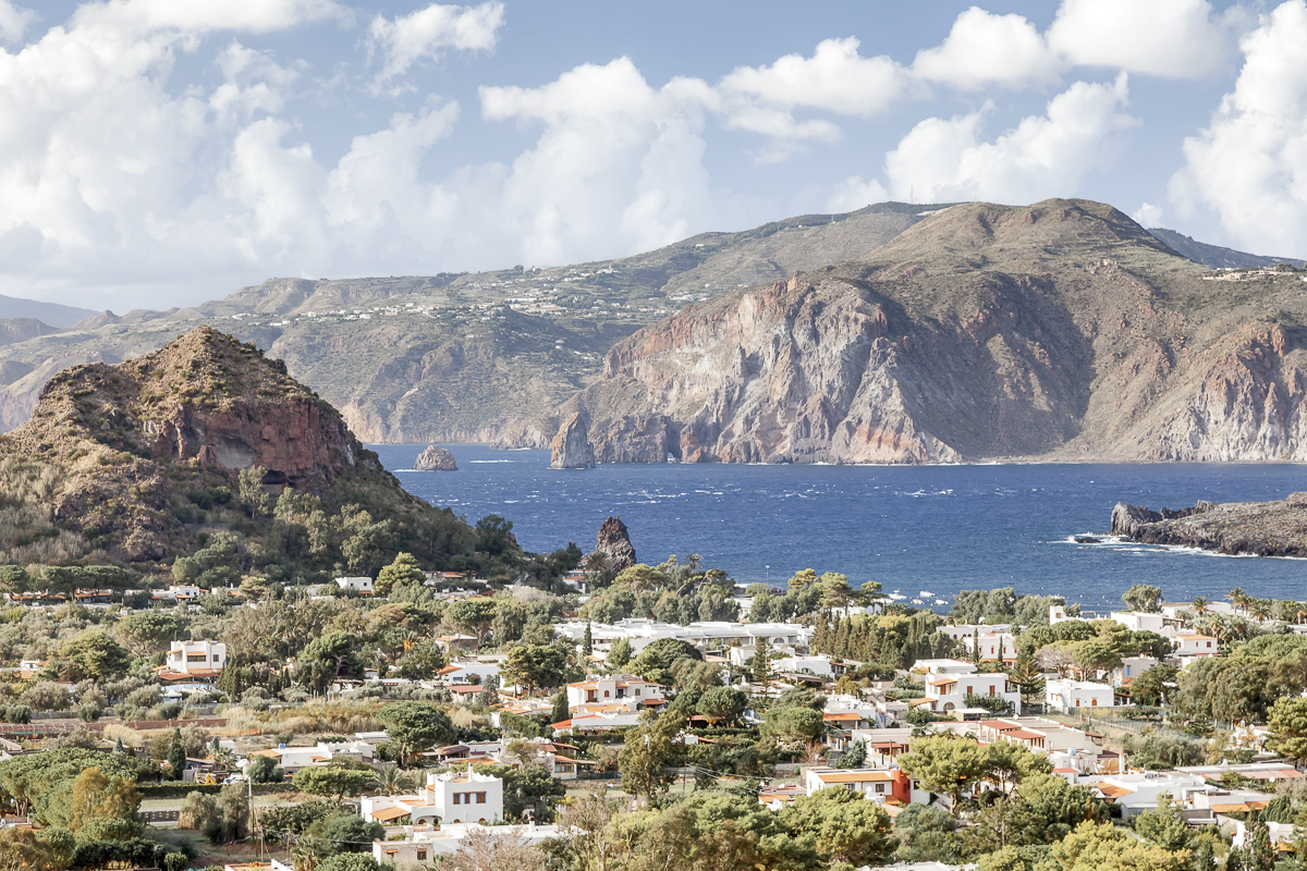 View of Colcano Island from Lipari.