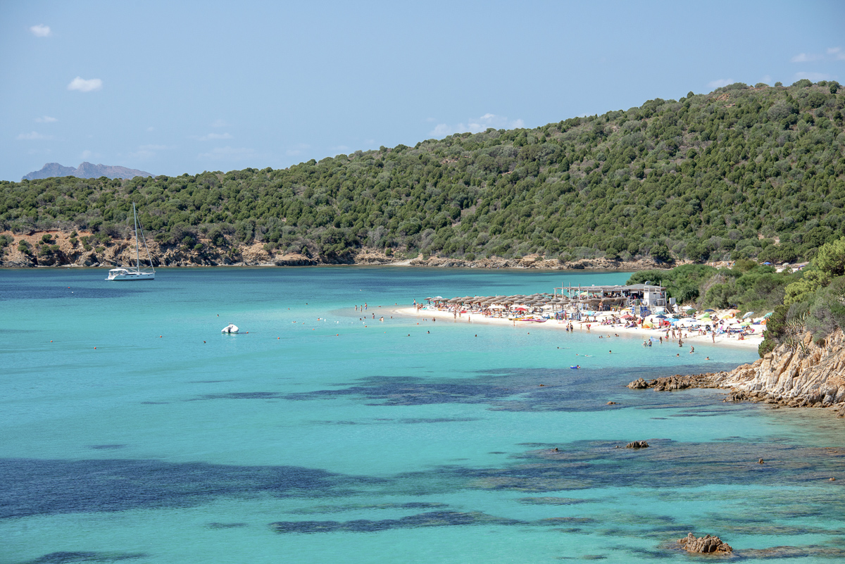 Aerial view of Turredda beach in Sardinia.