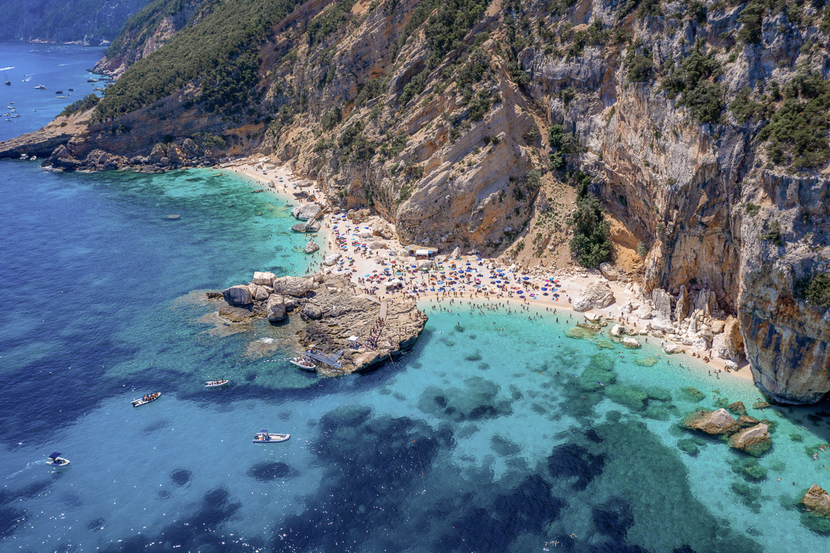 Cala Mariolu in Sardinia view from above. 