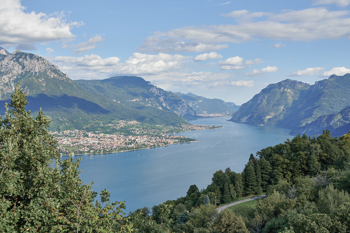 Beautiful landscape of Lake Como photographed from Civenna in summer.