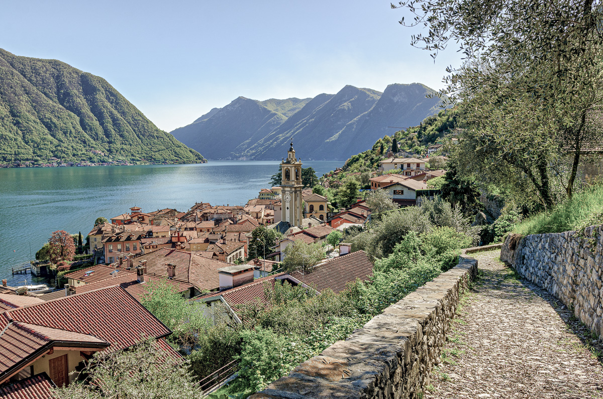 Lake Como, Colonno and the Greenway track.