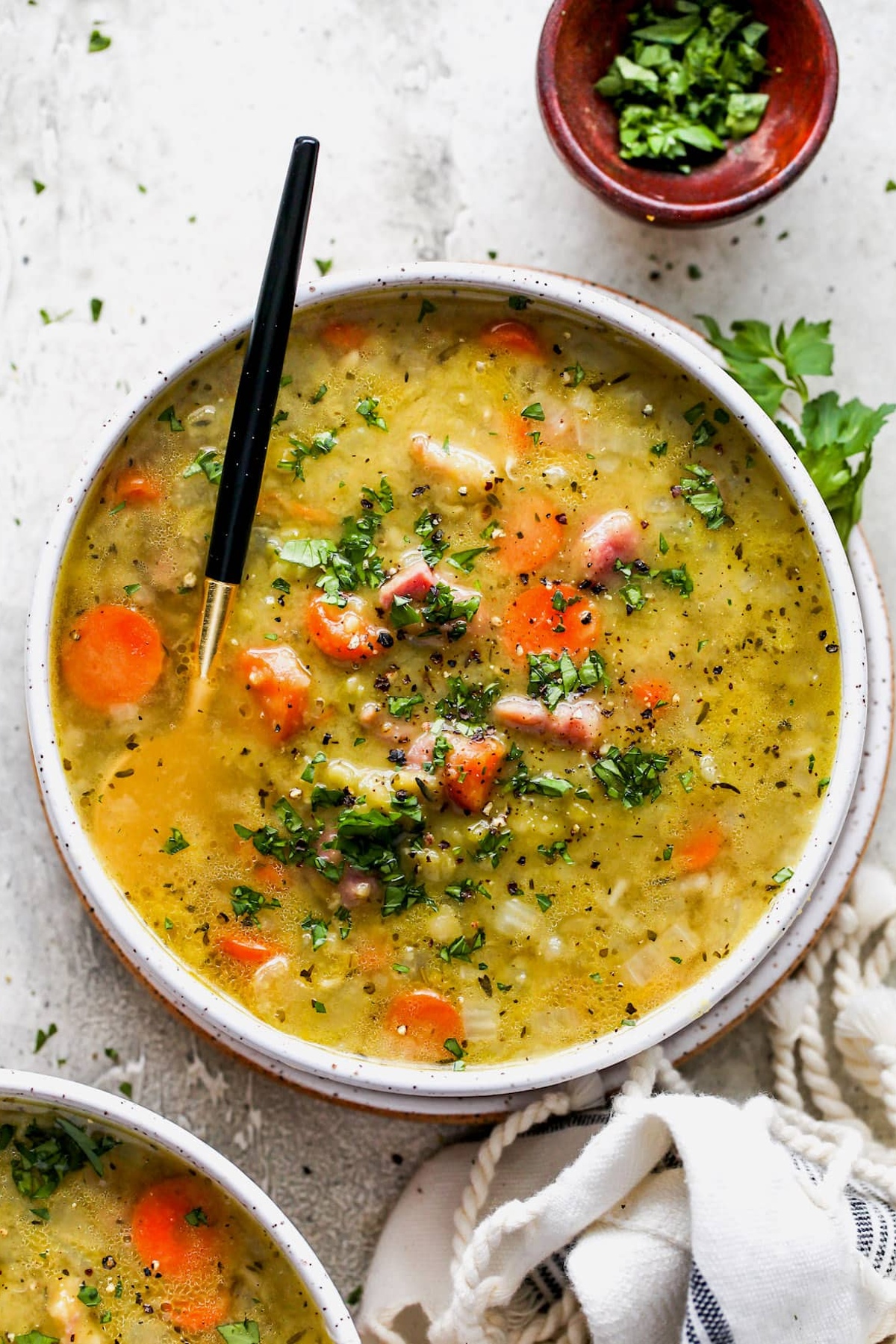 A bowl of Split Pea Soup.