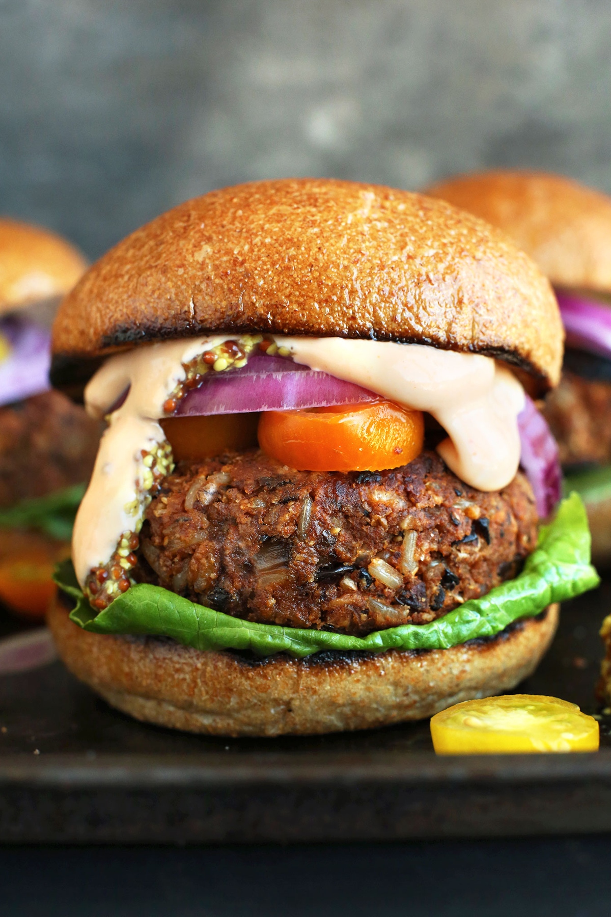 Grilled veggie burger.