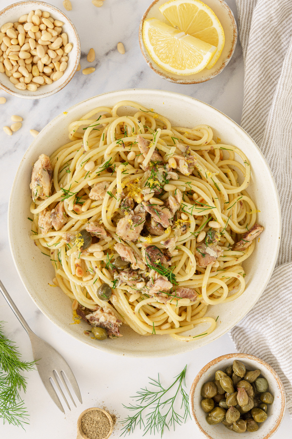 Mediterranean Sardine Pasta - Gathering Dreams